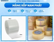 Combo xốp hơi 20cm, 50cm kèm dao cắt và băng keo chuyên dụng cho shop phụ kiện