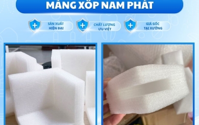 Xưởng sản xuất góc xốp PE foam định hình chèn góc thùng carton chống va đập