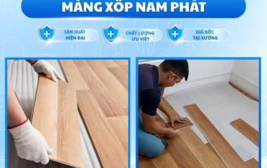 Ứng dụng mút xốp PE foam lót sàn gỗ công nghiệp chống ẩm