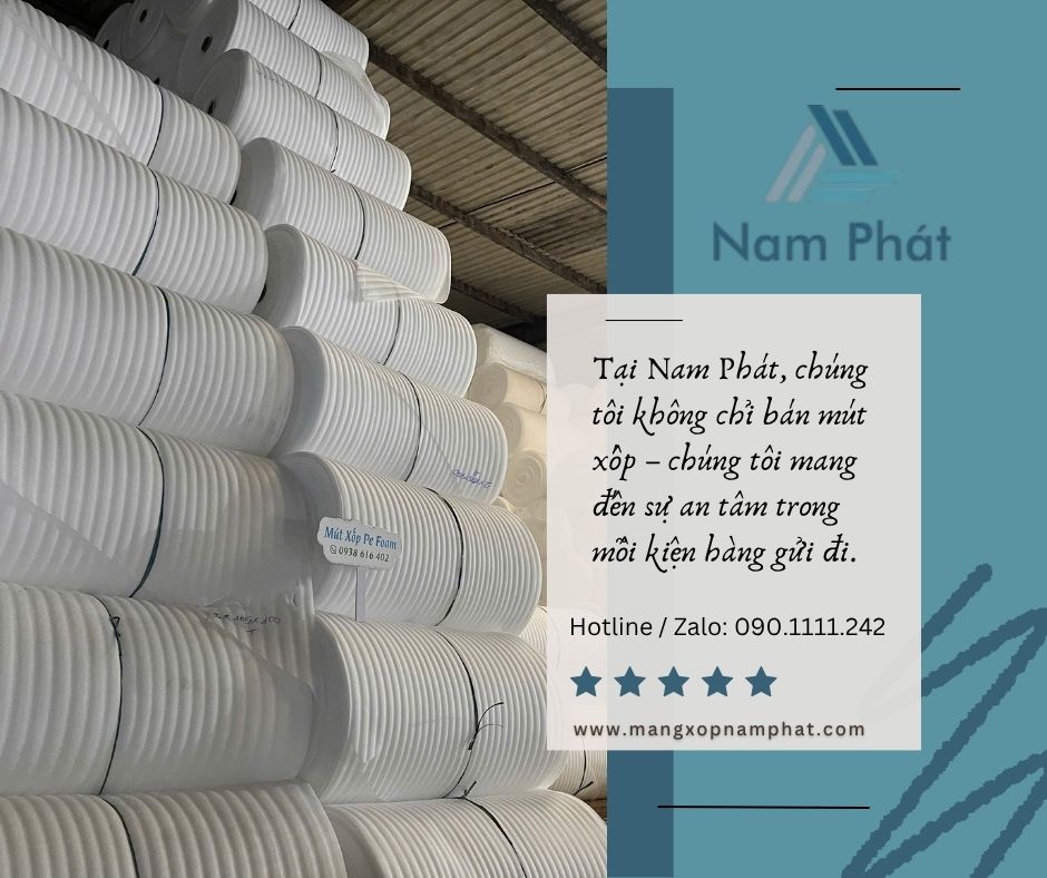 Túi xốp hơi chống sốc Nam Phát được gia công chuẩn kích thước với bóng khí căng tròn dẻo dai.