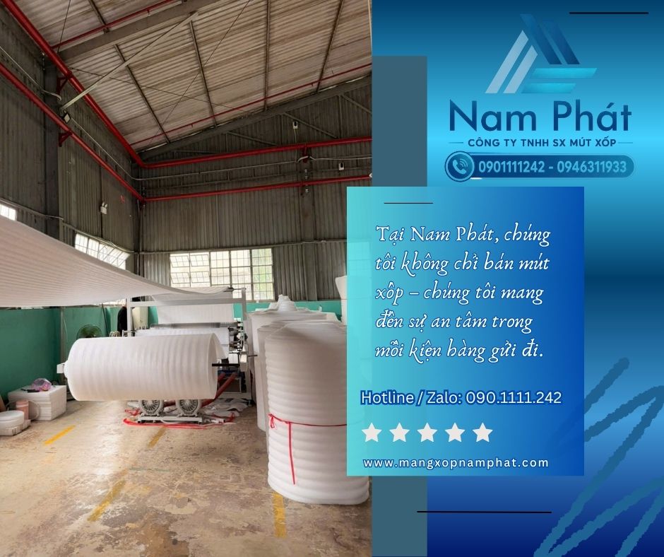 Mút Xốp Nam Phát nhận gia công foam định hình theo yêu cầu, xốp PE foam định hình, tấm chèn, foam khoét lỗ và các quy cách phục vụ đóng gói hàng hóa.