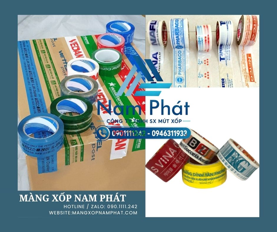 Nếu đang tìm kiếm băng keo in logo giá rẻ, khách hàng có thể liên hệ CÔNG TY TNHH SẢN XUẤT MÚT XỐP NAM PHÁT tại văn phòng ở Quận 12 hoặc nhà máy phía Nam tại TP Thuận An.