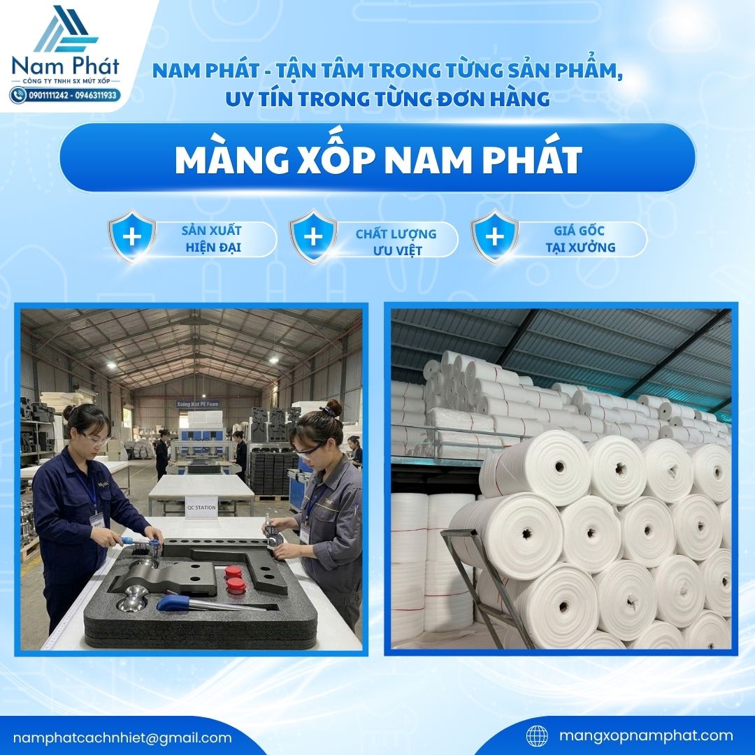 MÚT XỐP NAM PHÁT mang đến cẩm nang chuyên sâu hướng dẫn chọn độ dày xốp PE foam bọc hàng cơ khí, máy móc công nghiệp nặng chuẩn an toàn kỹ thuật với mức giá sỉ tận gốc.