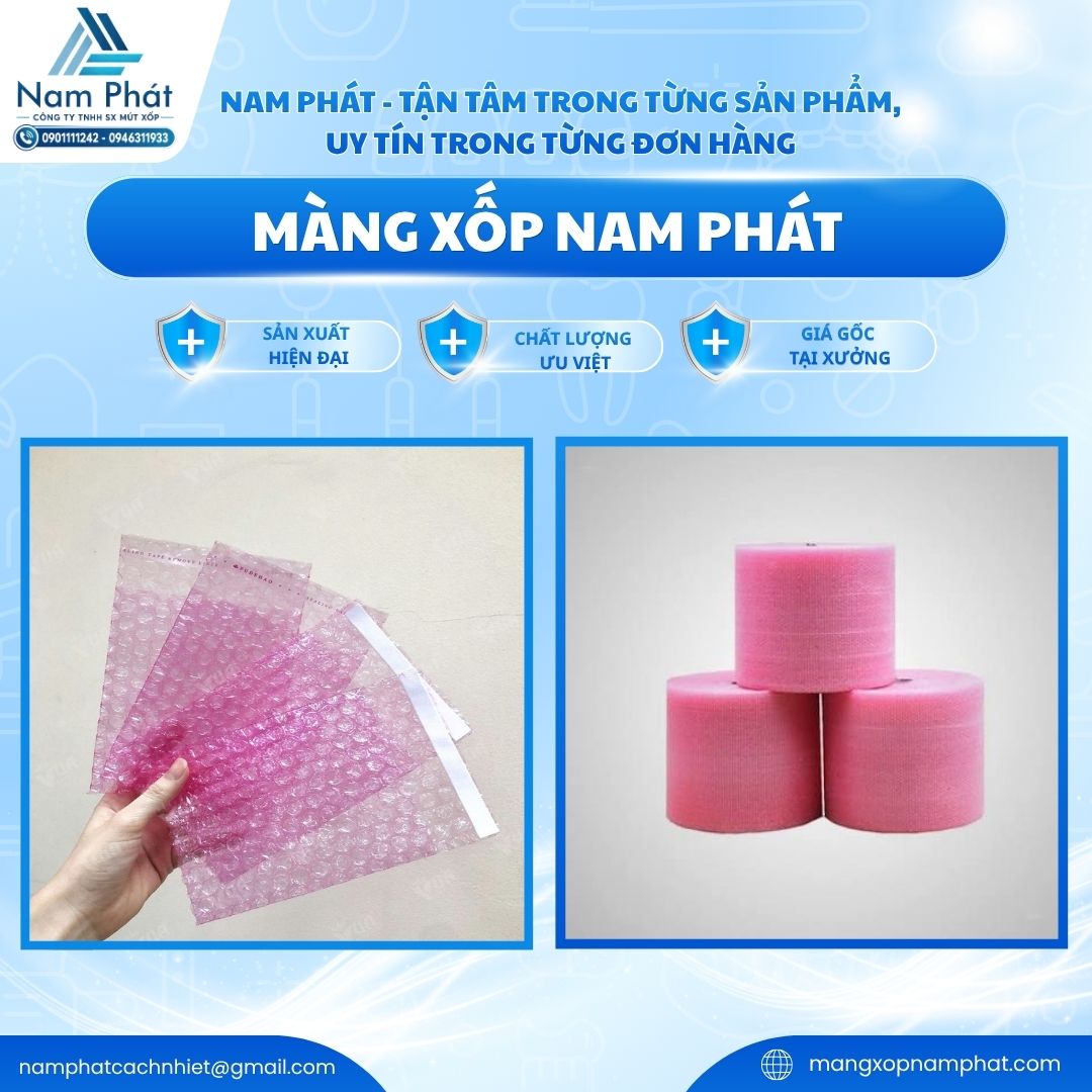 Là đơn vị tiên phong sản xuất và cung ứng các giải pháp bao bì đệm lót chuyên dụng tại Việt Nam, MÚT XỐP NAM PHÁT mang đến hệ sinh thái vật tư chống tĩnh điện chất lượng cao, giúp chuẩn hóa toàn diện quy trình đóng gói hàng điện tử từ xưởng sản xuất đến tay khách hàng.