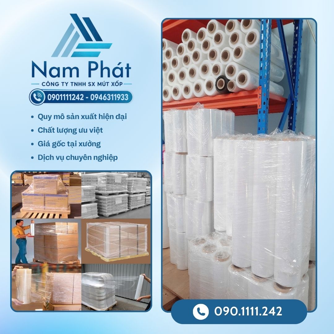 Để triệt tiêu những mối nguy trên, dòng sản phẩm màng PE quấn pallet (màng chít quấn hàng, màng bọc pallet) quy cách quấn tay chuyên dụng cuộn 2kg, 3kg và 5kg đã trở thành giải pháp vật tư đóng gói cốt lõi, không thể thay thế tại hầu hết các trung tâm logistics, tổng kho phân phối và nhà máy sản xuất công nghiệp.