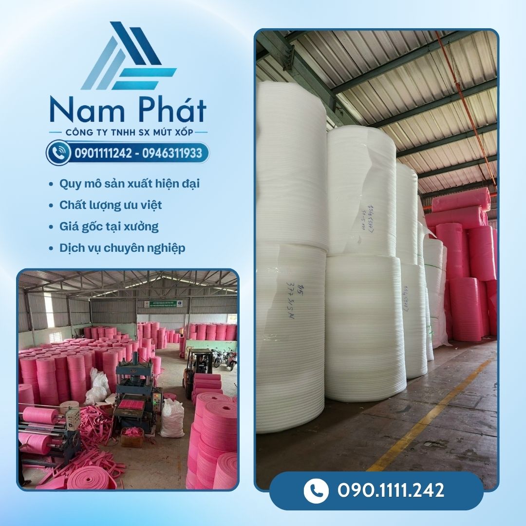 CÔNG TY TNHH SẢN XUẤT MÚT XỐP NAM PHÁT là đơn vị trực tiếp sản xuất và phân phối các giải pháp bọc lót, đóng gói bảo vệ hàng hóa giá gốc tại xưởng, không qua trung gian thương mại